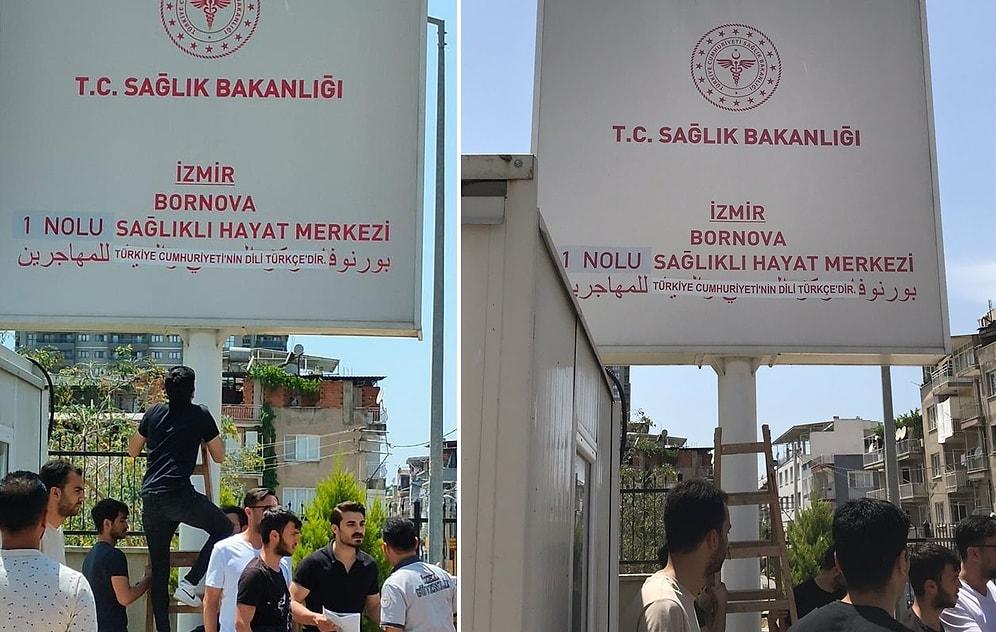 1 No'lu Sağlıklı Hayat Merkezi'ndeki Arapça Kelimeler Kapatıldı: 'Türkiye Cumhuriyeti'nin Dili Türkçe'dir'