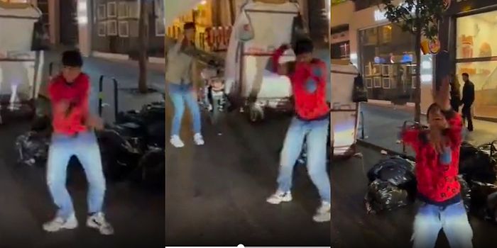 İstanbul'da Kağıt Toplayıcısı Küçük Çocuğun, Arabada Çalan Şarkının Ritmine Kapıldığı Anlar Viral Oldu