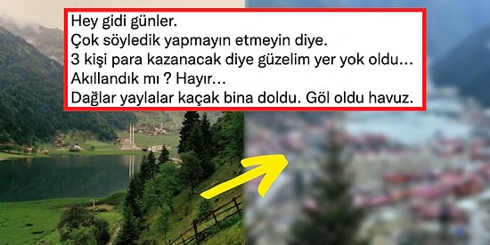 Havuzlu Site Gibi! Beton Yığını Haline Getirilen Uzungöl'ün İçler Acısı Son Hali