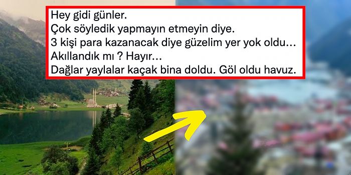 Havuzlu Site Gibi! Beton Yığını Haline Getirilen Uzungöl'ün İçler Acısı Son Hali