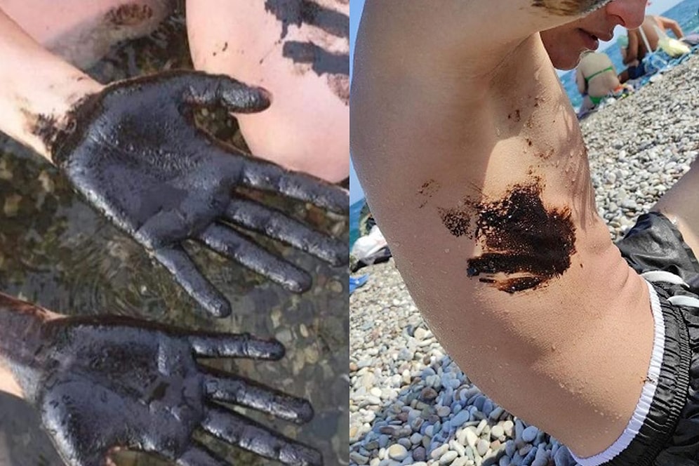 Mavi Bayraklar Yarıya İndirildi: Antalya Sahillerini Petrol Benzeri Madde Kapladı