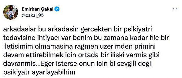 Bu video sosyal medyada büyük yankı uyandırırken Emirhan Çakal, sonunda sessizliğini bozdu ve Aybüke'nin yardıma ihtiyacı olduğunu söylediği bir tweet attı.