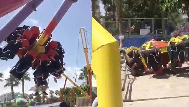 Antalya'da Lunapark Aleti Bağlantı Yerinden Koparak Platformdan Çıktı: 3 Çocuk Yaralandı