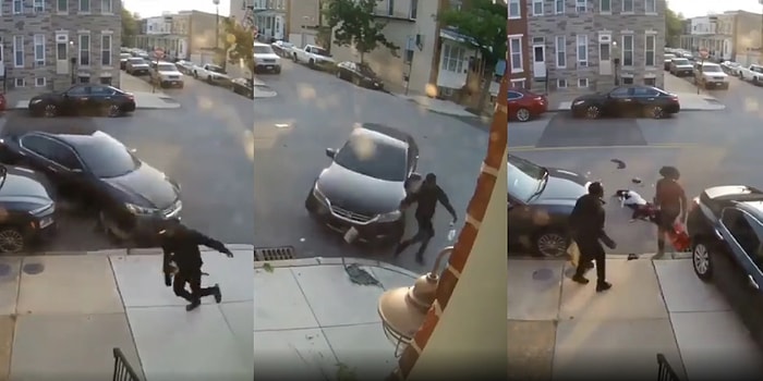 Ayrıldığı Eski Sevgilisini Önce Eve Bırakıp Sonra Arabayla Ezmeye Çalışan Kadının Bi' Acayip Görüntüleri