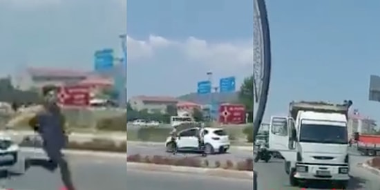 İzmir Torbalı'da Polis Tarafından Durdurulan Kamyondan Çıkan Onlarca Kaçak Göçmen Şehir Merkezine Dağıldı