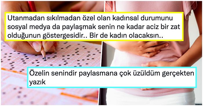 Ahlak Bekçileri Yine İş Başında! Sınavdayken Bi' Anda Regl Olduğunu Anlatan Genç Kıza Yapılan Hadsiz Yorumlar