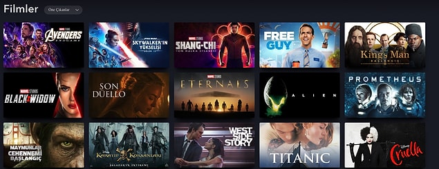Disney+'ta IMAX Enhanced formatını destekleyen filmleri nasıl bulabilirim?