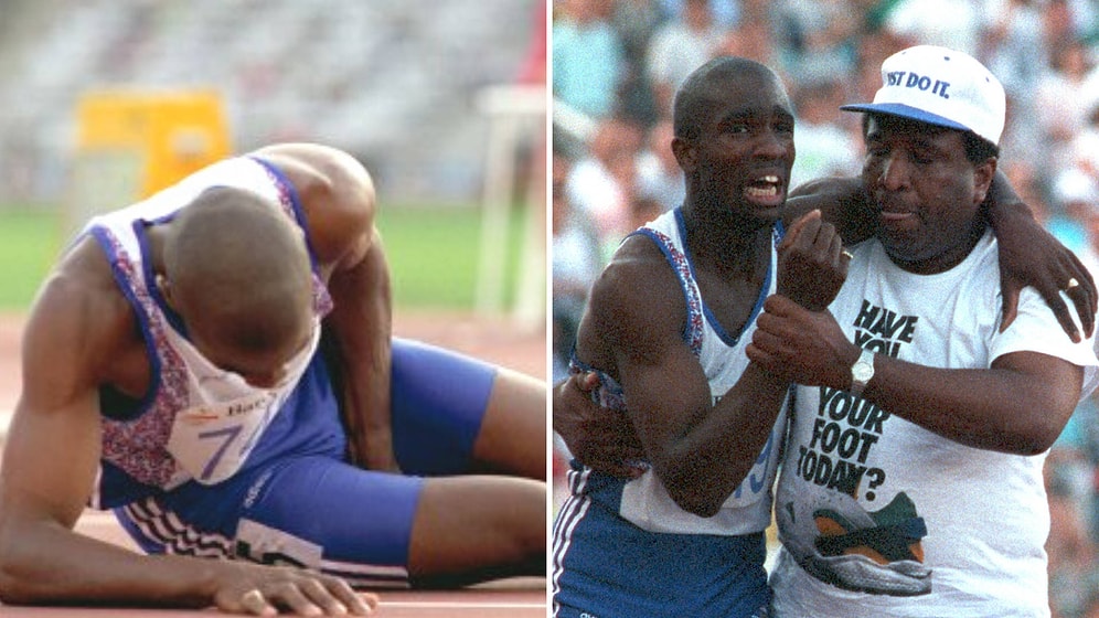 1992 Olimpiyatlarında Sakatlanan Ancak Yine de Yarışı Bırakmayan Derek Redmond ve Onu Yalnız Bırakmayan Babası