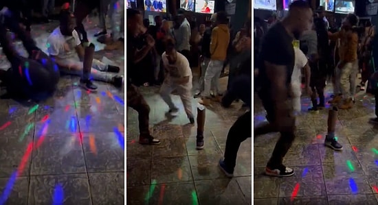 Gece Kulübünde Protez Bacağını Çıkartıp Ortaya Koyan Adam ve O Protezin Etrafında Eğlenen Çılgın İnsanlar