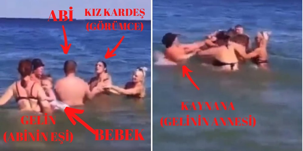 Denizin Ortasındaki Gelin-Görümce Kavgası, Kaynana-Görümce Kavgasına Dönüştü: Bebek Suda Unutuldu