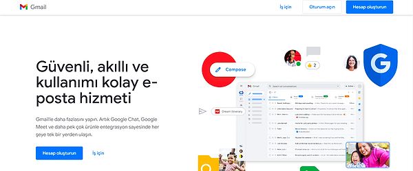 Gmail hesabı oluşturabilmek için kullanıcı adı ve şifre oluşturmanız yeterli olmaktadır.