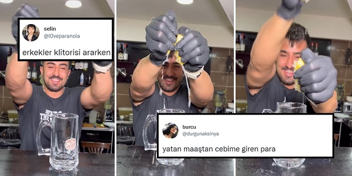 'Babaları Gelsin' Diyerek Şov Yapan Baristanın Tüm Limonu Bardağın Dışına Sıkmasına Gelen Efsane Yorumlar