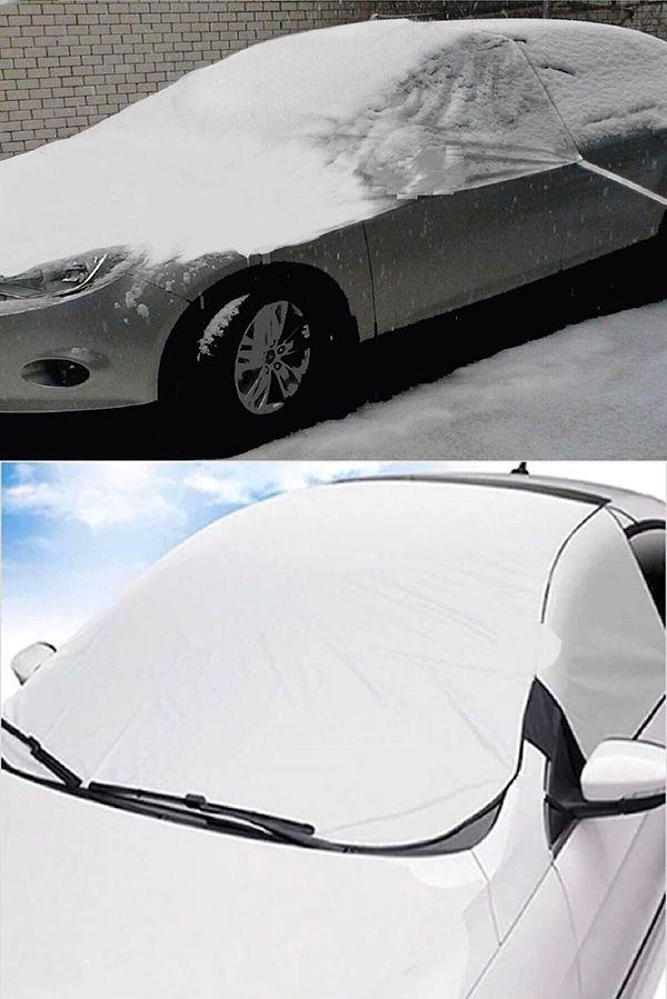 13. Kışın zorluklarına karşı buzlanma önleyici araba cam üstü örtüsü...
