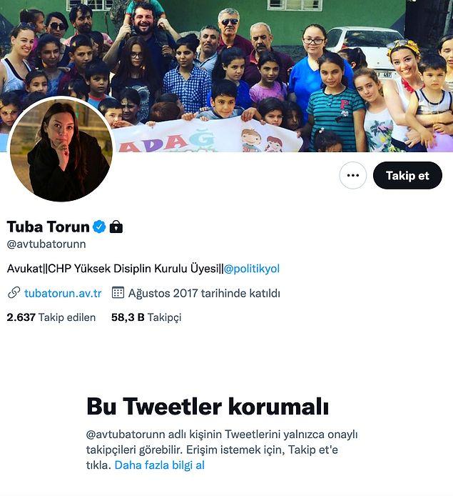 Daha sonra da ses kaydını yayan Twitter hesabı kapatılırken Tuba Torun da hesabını "korumalı" hesaba çevirdi.
