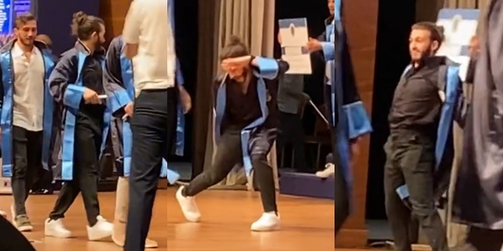 Mezuniyet Töreninde Aniden 'Arıyorum' Perileri Gelen Gencin, Edis'i Bile Kıskandıracak Dans Gösterisi