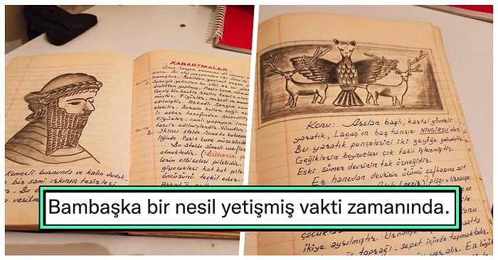 Dedesinin Arkadaşının Sanat Eseri Gibi Üniversite Notlarını Paylaşarak Eğitim Hayatımızı Sorgulatan Kullanıcı