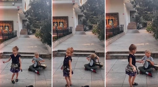 Darbuka Çalıp Şarkı Söyleyen Abisine Dansıyla Eşlik Eden Çocuğun İnsanları İkiye Bölen Görüntüleri