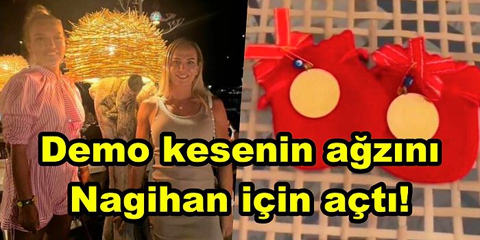 Demet Akalın Evinde Ağırladığı Favori Survivor Yarışmacısı Nagihan Karadere'yi Altın ve Hediyeye Boğdu!