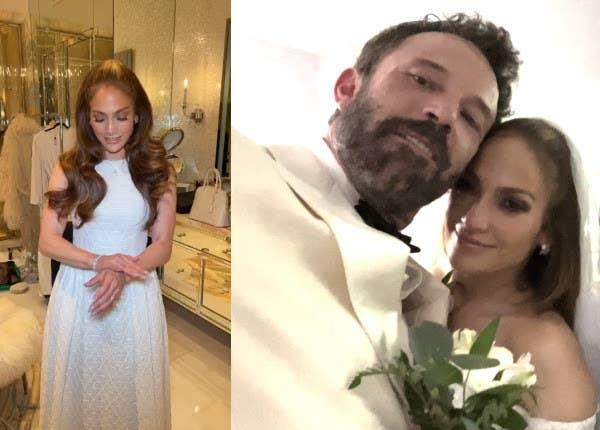 Дженнифер Лопес поделилась фотографиями со своей свадьбы с Беном Аффлеком а Вегасе