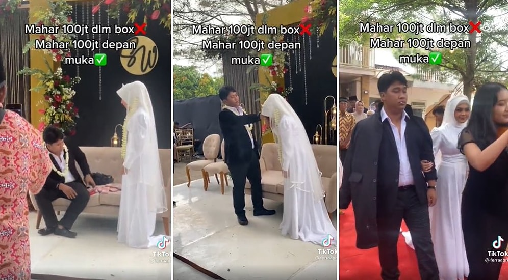 Bu Nasıl Damat? Düğünde Gelinin Önüne Deste Deste Para Atıp Elini Öptüren Damadın Tepki Çeken Görüntüleri