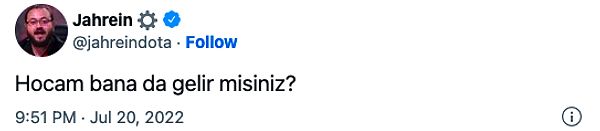 Jahrein de Muharrem İnce'nin bu tweet'inin ardından Memleket Partisi Genel Başkanı'nı kendi konuğu olmaya davet etti.