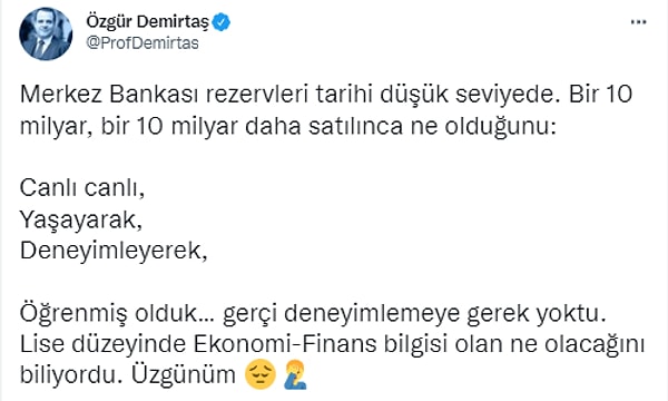 Demirtaş, son dönemde yine kendi ismiyle gündeme gelme çabasındaki Batırel'i adeta 'onun silahı olan 'ima' ile vurarak' şöyle bir paylaşım yapıyor