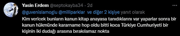 "... kanun hükmünde kararname hop oldu bitti"