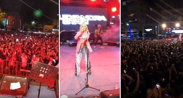 Giresun'un Görele ilçesinde düzenlenen festivalde sahne alan Alexandra Stan'in o anları sosyal medyada gündem oldu.