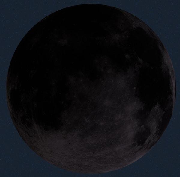 Bugün Ay hangi evresinde? Ve Yeni Ay! Uydumuz bir hayli karanlık durumda.