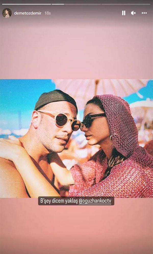 Aşklarını sosyal medyadan da doyasıya yaşayan ünlü çiftin yeni plaj paylaşımı oldukça dikkat çekti.
