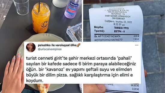 Girit'teki Yiyecek ve İçecekleri Birim Fiyatıyla Paylaşan Kullanıcı, Yeni Bir Tartışmanın Fitilini Ateşledi!