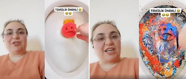 Pınar Demirçelik isimli kadının bir klozet temizleme videosuna yaptığı yorumlar sosyal medyada gündem oldu.