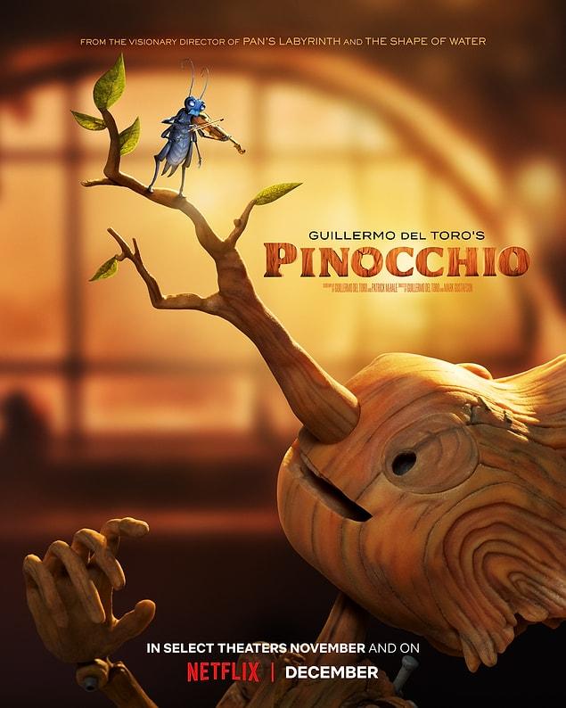 2. Guillermo del Toro'nun stop-motion müzikal filmi Pinocchio'dan yeni bir afiş yayımlandı. Film, Aralık 2022'de Netflix üzerinden izleyiciyle buluşacak.