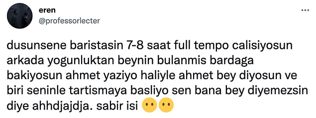 Siparişi alan kişi 'Ahmet B.' yazdığı için Ahmet Bey olarak seslenmiş de olabilir.