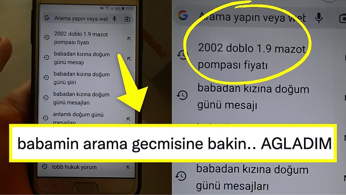 Babasının Arama Geçmişini Paylaşan Kadının Karşılaştığı Manzara Hepimizi Bi' Miktar Şaşırttı