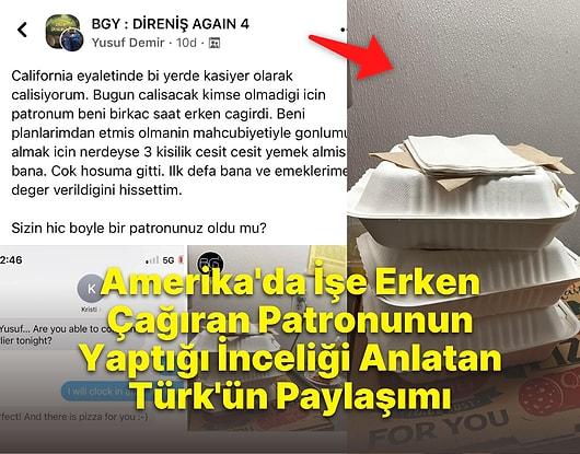 Amerika'da İşe Erken Çağıran Patronunun Yaptığı İnceliği Anlatan Türk'ün Paylaşımı Gündem Oldu!