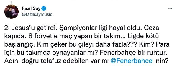 'Fenerbahçe' ismini doğru telaffuz edebilen futbolcu sayısını sorarak 'Fenerbahçe bir ruhtur' dedi.