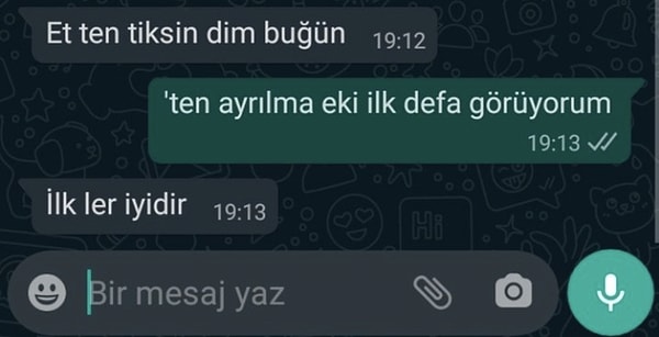 1. Umarım bir daha konuşmamıştır bu kişiyle.