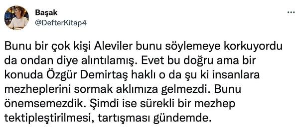 Özgür Demirtaş'a destek tweetleri de geldi.