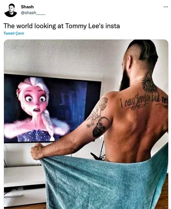 "Tüm dünya Tommy Lee'nin Instagram'ına bakıyor:"