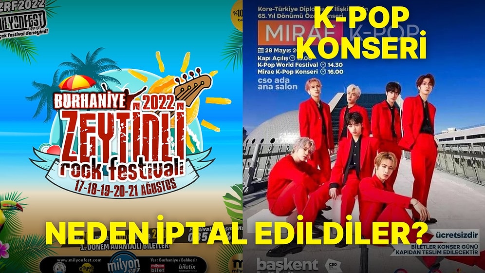 Festivaller, Konserler, Şenlikler: Bu Yıl Türkiye'de Çeşitli Nedenlerden Dolayı İptal Edilen Etkinlikler