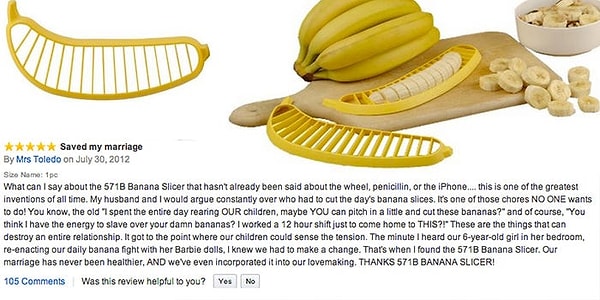 7. BANANA SLICER = MARRIAGE SAVER