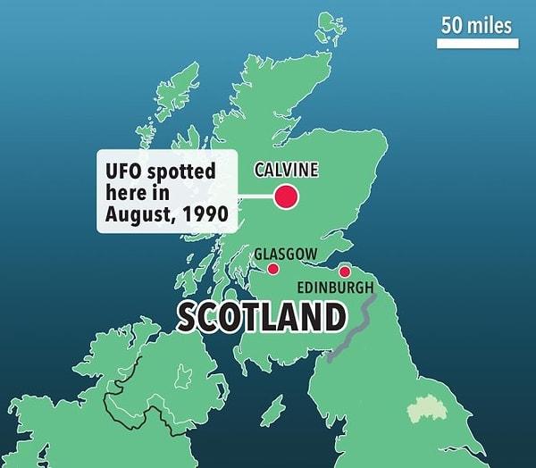 Dünyanın en net UFO fotoğrafı olarak isimlendirilen Calvine Fotoğrafı'nın çekildiği bölge işte burası.