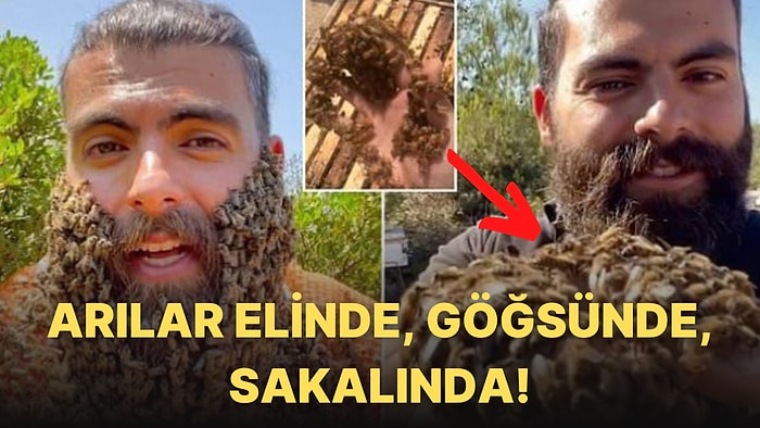 Yüzlerce Arıyı Sakalına Kovan Misali Yerleştiren Fenomen Görenlerin Yüreğini Ağzına Getirdi!