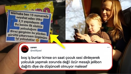 Küçük Çocuklarıyla Otobüs Yolculuğu Yapan Bir Ailenin Diğer Yolculara Dağıttığı Not Tartışma Yarattı!