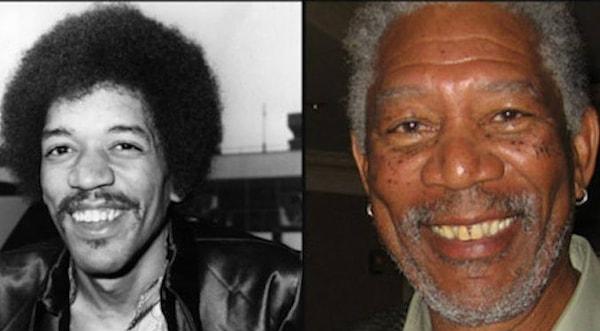 7. Jimi Hendrix müziği bırakmak için kendine öldü süsü verdi ve Morgan Freeman kimliğine büründü.