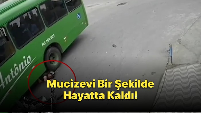 Motosikletten Düşüp Otobüsün Altında Kalan Adamın Hayatta Kaldığı Mucizevi Anlar