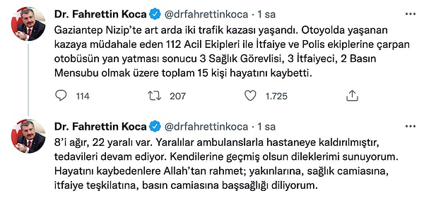 Sağlık Bakanı Fahrettin Koca ⬇️