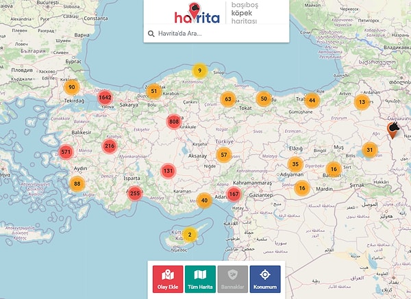 Uygulamanın haritası şu şekilde görünüyor👇