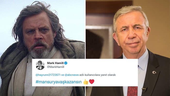 Star Wars'un Yıldız İsmi Mark Hamill'den 'Mansur Yavaş Kazansın' Paylaşımı